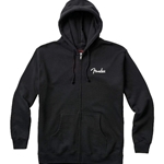 9123013040 Fender Spaghetti Logo Zip Hoodie, Black, M