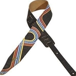 Levys M17DH002 Levy's Denim/Hemp/Suede Stripes Guitar Strap 002
